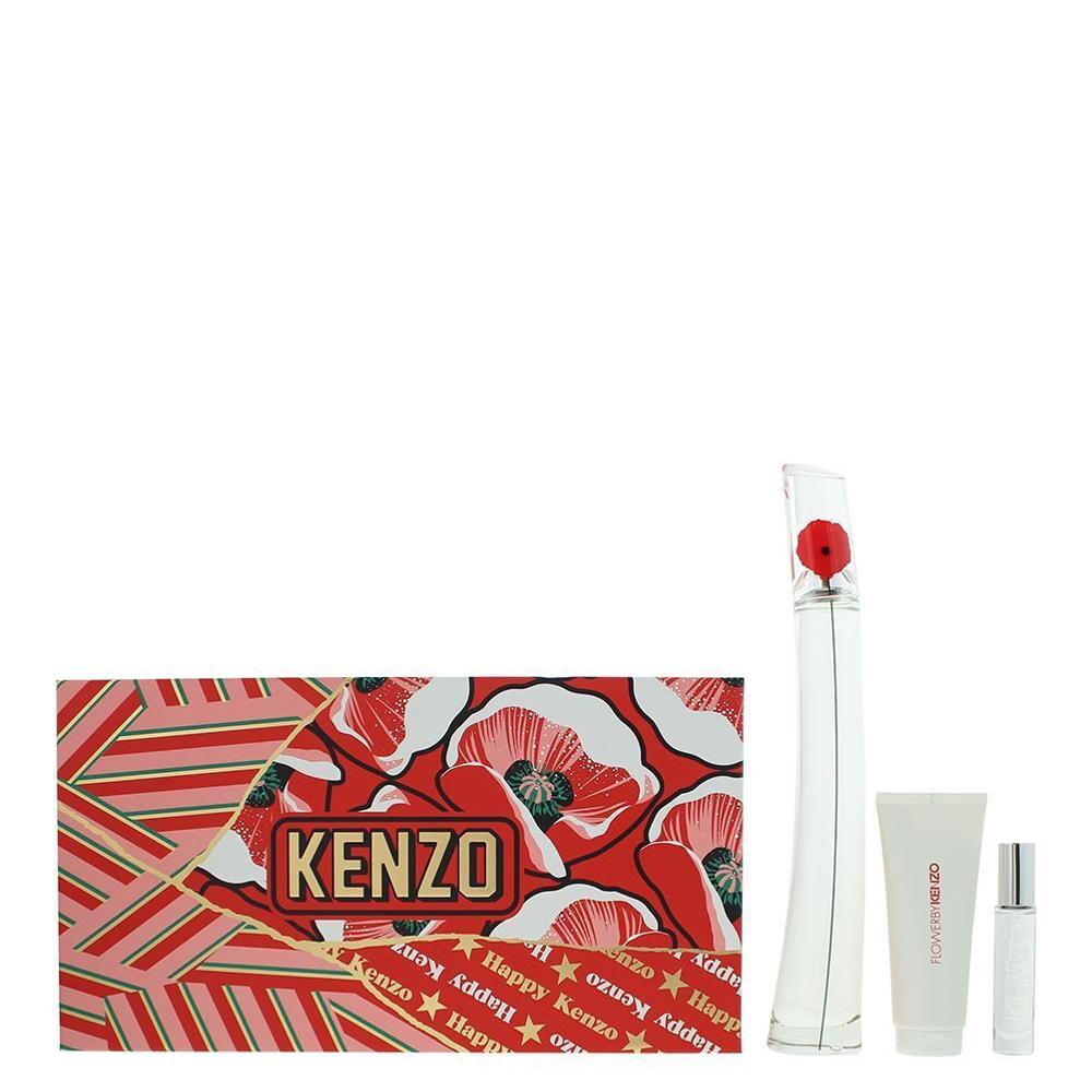 Kenzo - Geschenkset Flowers Eau de Parfum 100ml + Körpermilch 75ml + EDP 10ml