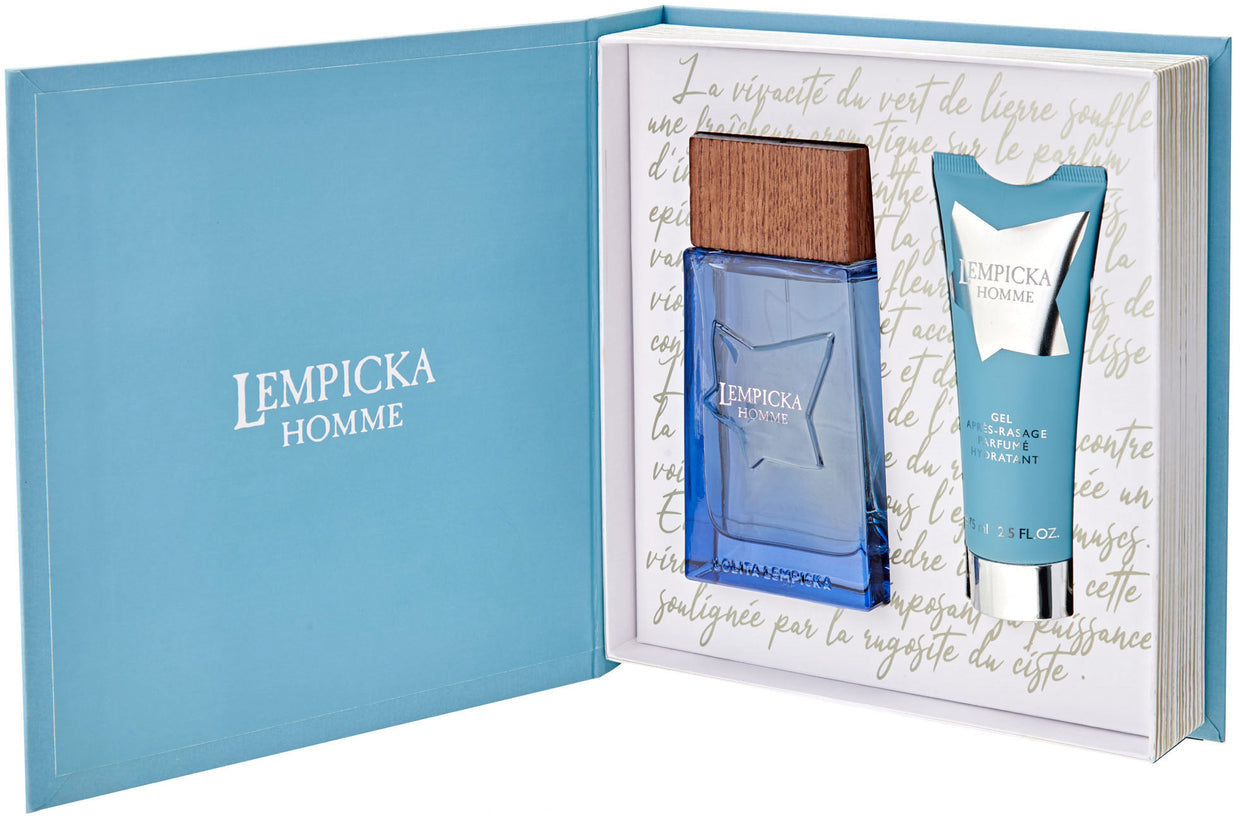 Kosmetiksets Kosmetikset für Männer Eau de Toilette + After Shave Gel 75ml der Marke Lolita Lempicka für Männer 100ml