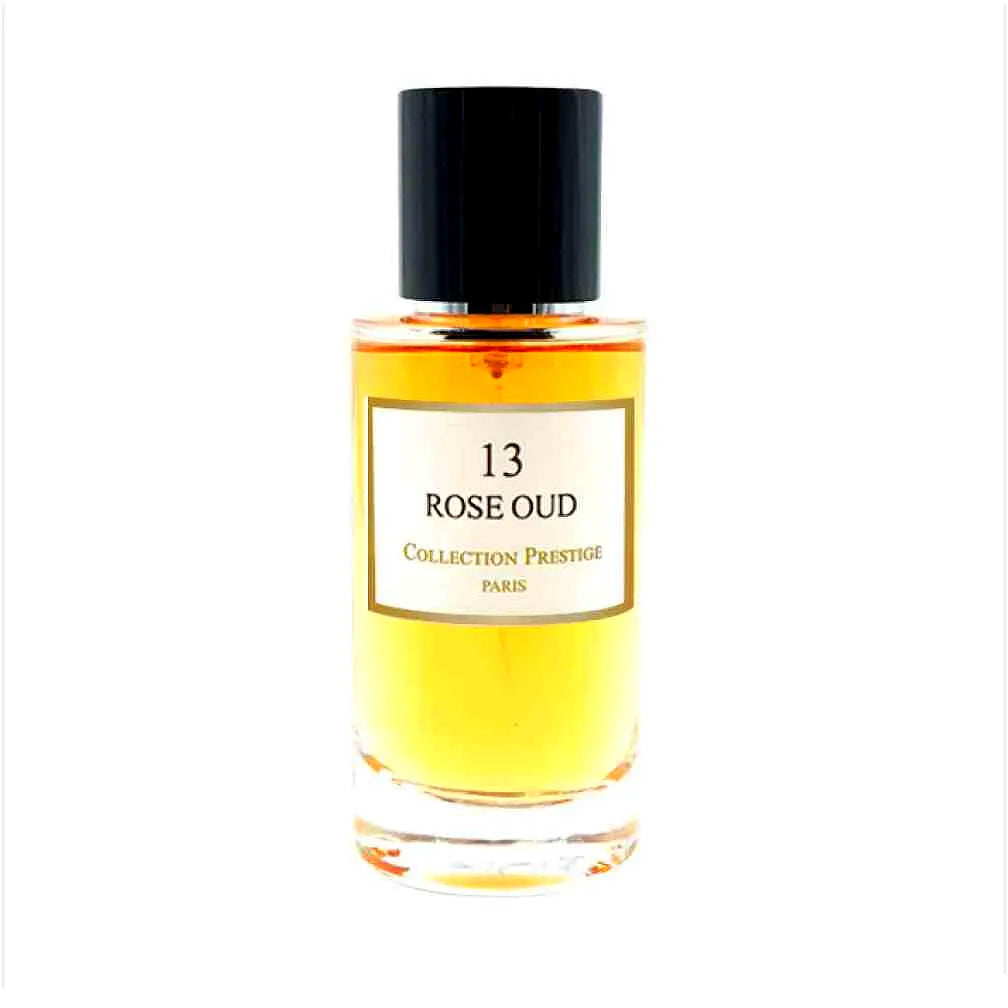 Luxurious Collection Prestige - Rose Oud Eau de Parfum bottle mit elegantem Design, goldenen Akzenten und einer raffinierten Mischung aus blumigen und holzigen Duftnoten.
