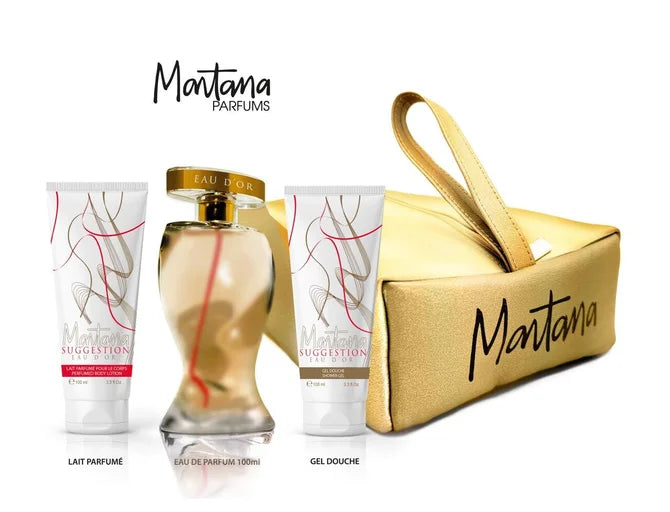 Montana - Suggestion Eau D'or - EDP 100ml + Lait Parfumée 100ml + Gel Douche 100ml