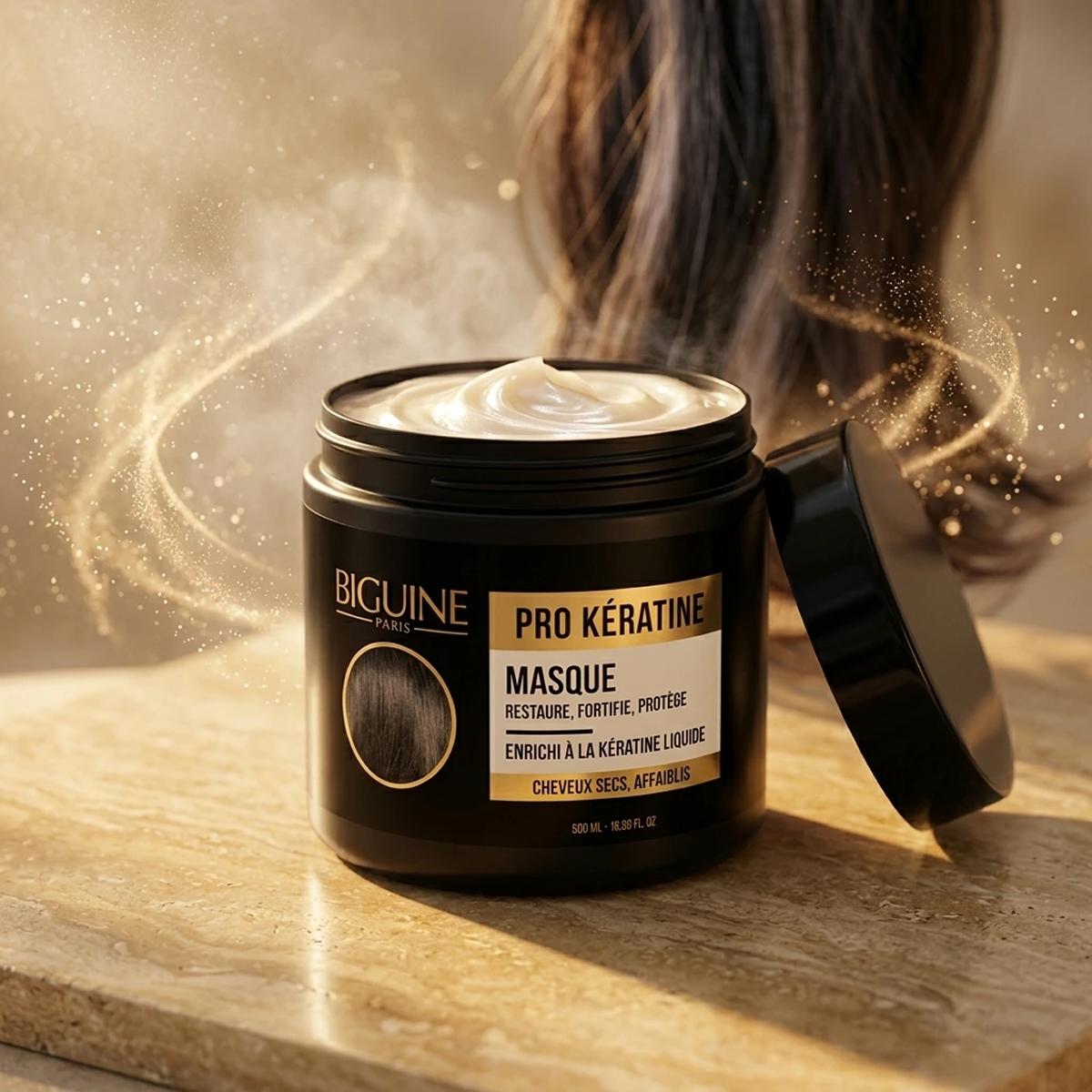 500ml Biguine Paris - Masque Pro Kératine Cheveux Secs Affaiblis