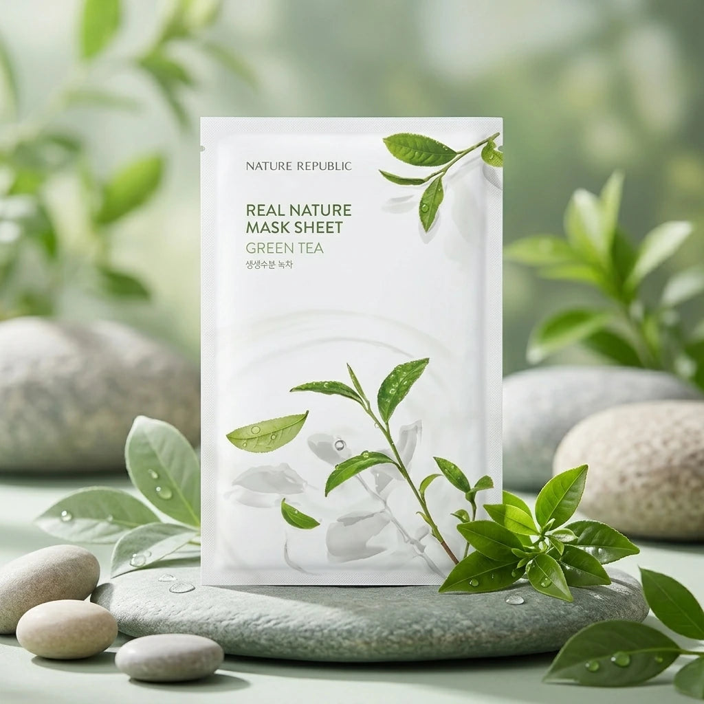 Nature Republic - Real Nature Sheet - Mask Green Tea
