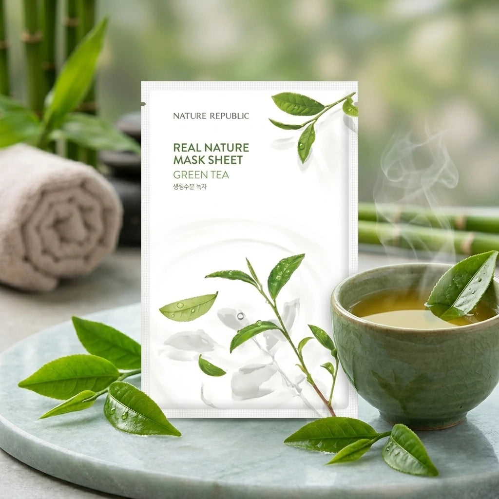 Nature Republic - Real Nature Sheet - Mask Green Tea