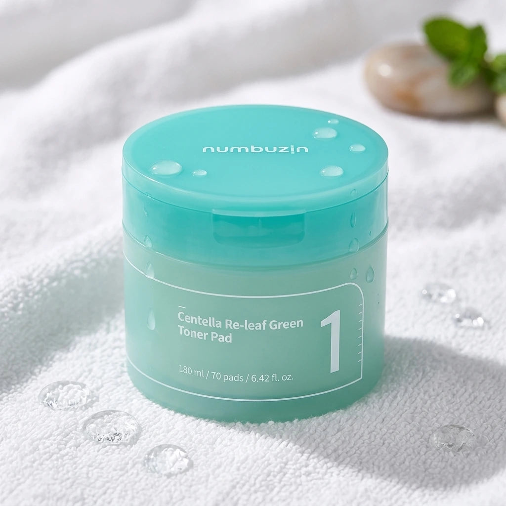 Numbuzin -  No.1 Centella Re-leaf Gree Toner Pad