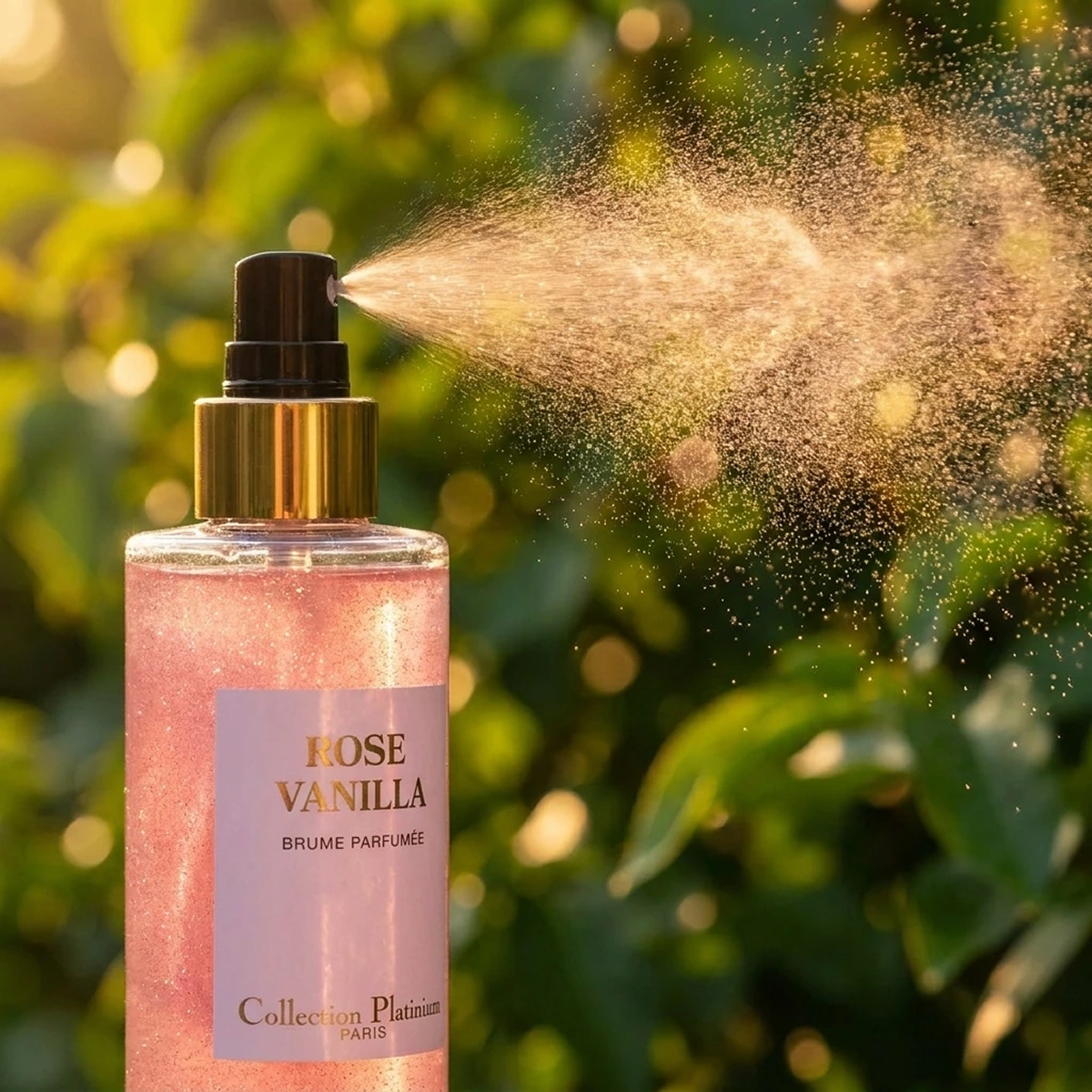 Collection Platinium - Rose Vanilla - Körperspray pailletée