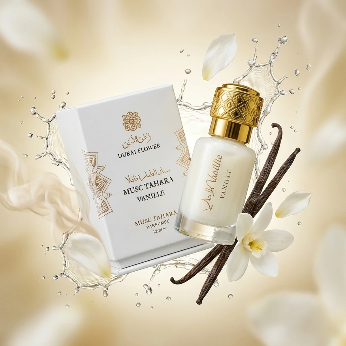 12ml Dubaï Flower - Musc Tahara Vanille - Concentré de Parfum Mixte