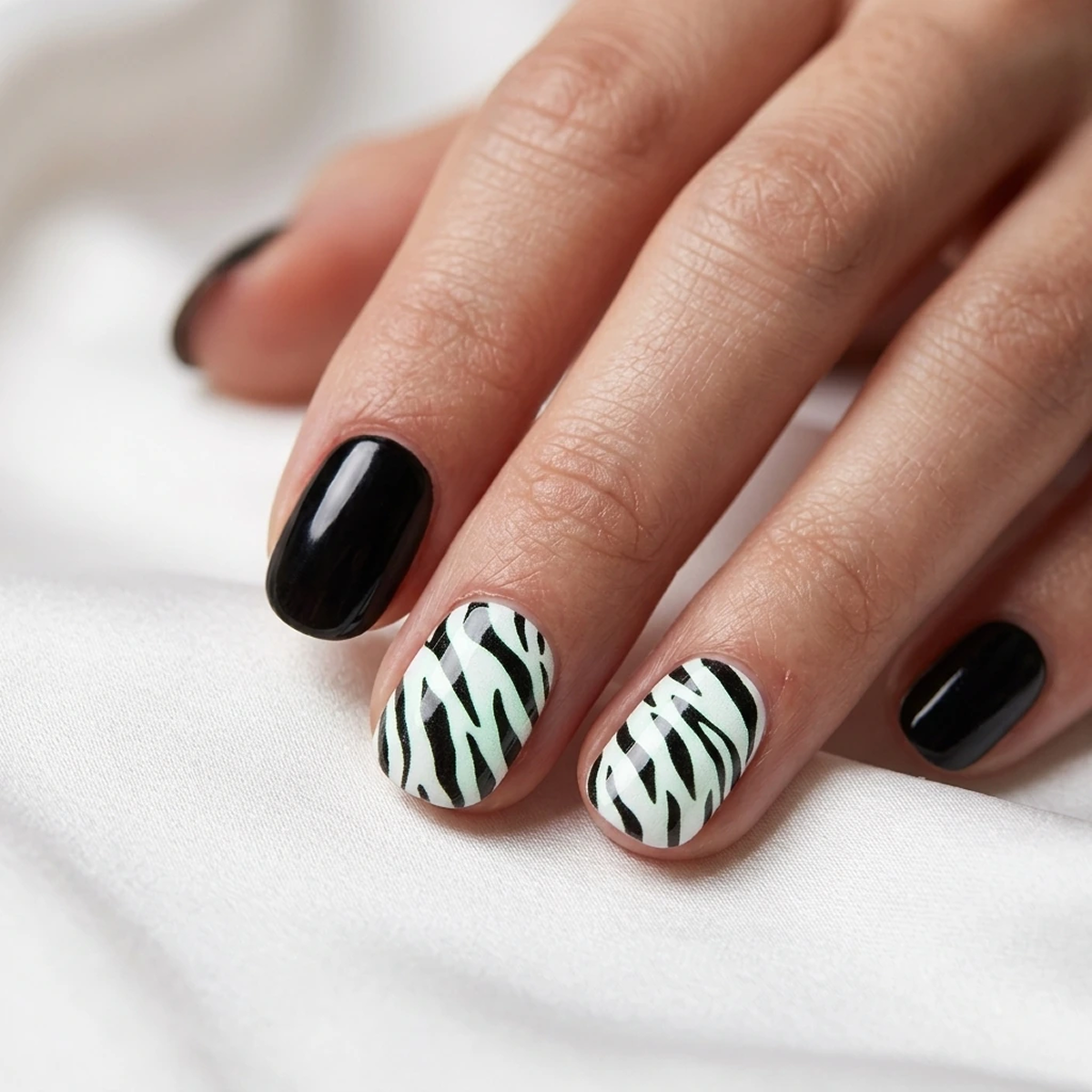 EDGE U - Zebra Neon Glow - Bandes pour Ongles