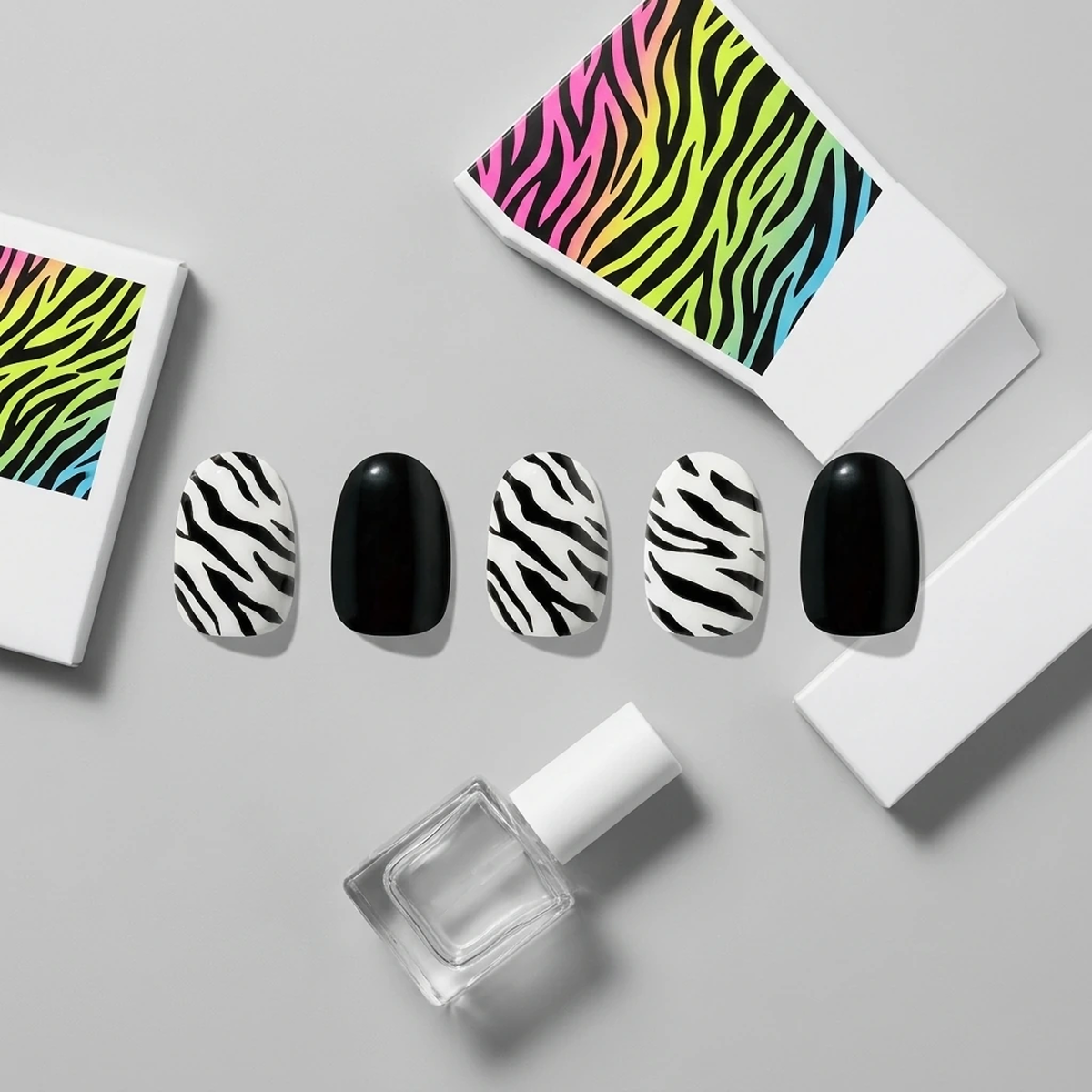 EDGE U - Zebra Neon Glow - Bandes pour Ongles