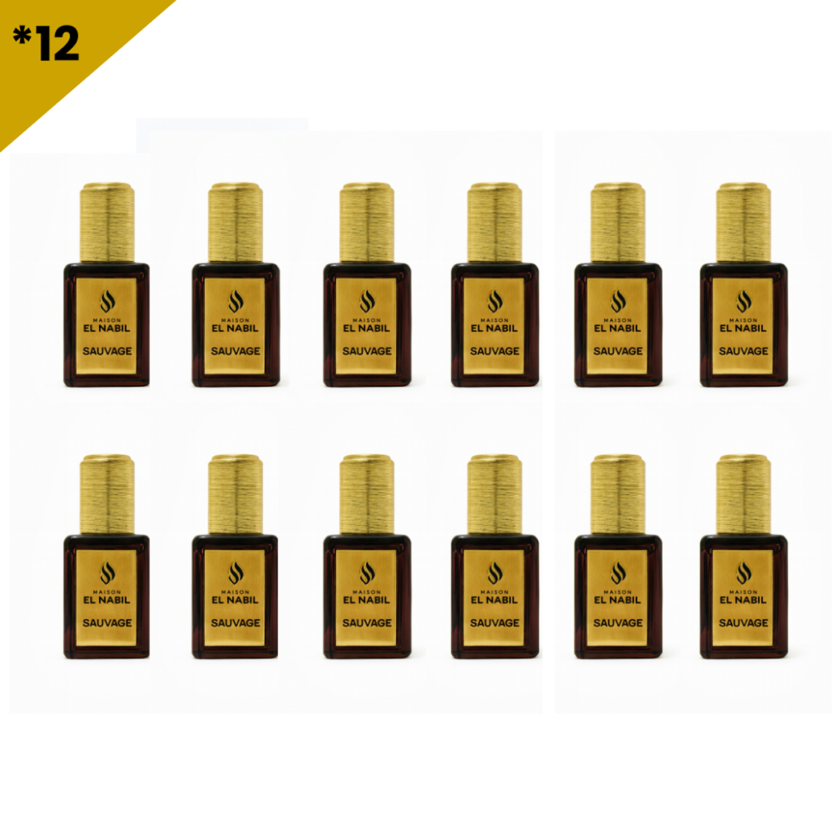 12*5ml el Nabil - Sauvage - Parfum Konzentrat Sans Alcool